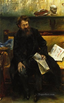 詩人ピーター・ヒル・ロヴィス・コリントの肖像 Oil Paintings